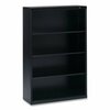Tennsco Metal Bookcase, Four-Shelf, 34.5w x 13.5d x 52.5h, Black B-53-BLK